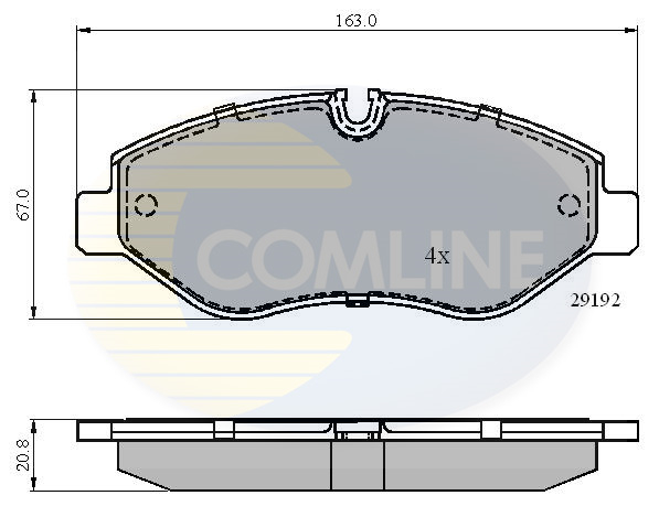 Комплект тормозных колодок, дисковый тормоз   CBP01555   COMLINE