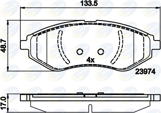 Комплект тормозных колодок, дисковый тормоз   CBP01598   COMLINE