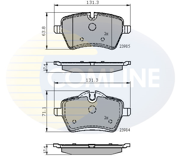 Комплект тормозных колодок, дисковый тормоз   CBP01673   COMLINE