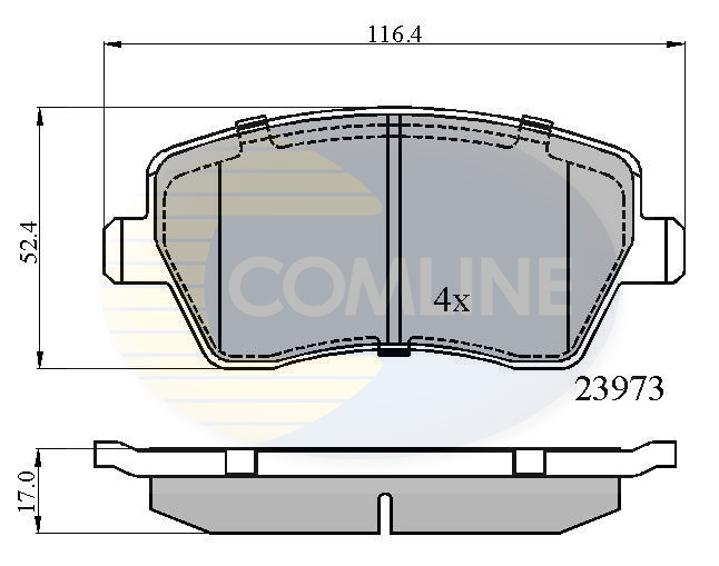 Комплект тормозных колодок, дисковый тормоз   CBP0984   COMLINE