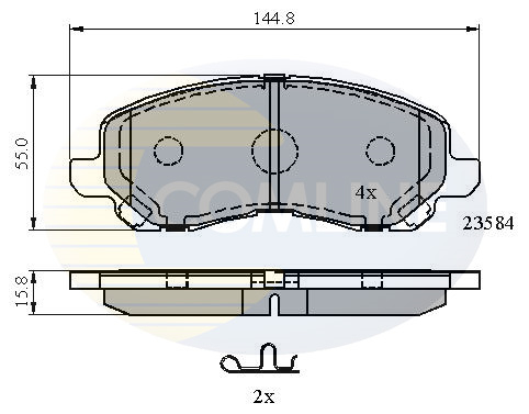 Комплект тормозных колодок, дисковый тормоз   CBP31256   COMLINE