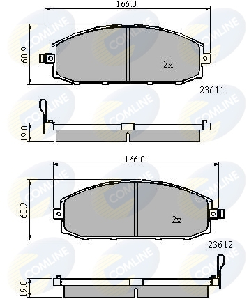 Комплект тормозных колодок, дисковый тормоз   CBP3777   COMLINE