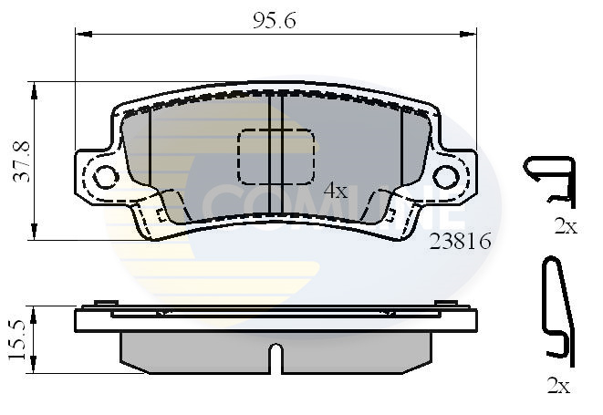 Комплект тормозных колодок, дисковый тормоз   CBP3942   COMLINE