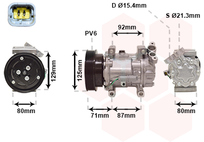 Компрессор, кондиционер   4300K401   VAN WEZEL