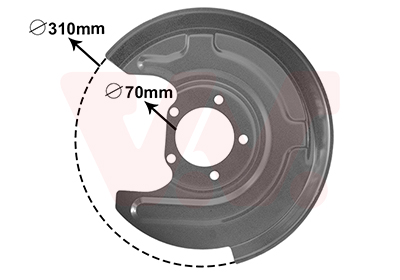 Отражатель, диск тормозного механизма   0315373   VAN WEZEL