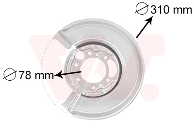 Отражатель, диск тормозного механизма   3075373   VAN WEZEL