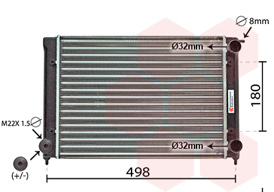 Радиатор, охлаждение двигателя   58002040   VAN WEZEL