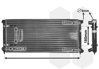 Радиатор, охлаждение двигателя   58002041   VAN WEZEL