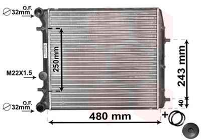 Радиатор, охлаждение двигателя   76002005   VAN WEZEL