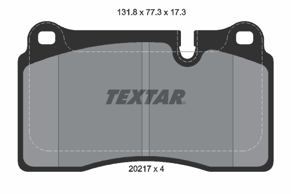 Комплект гальмівних накладок, дискове гальмо   2021701   TEXTAR