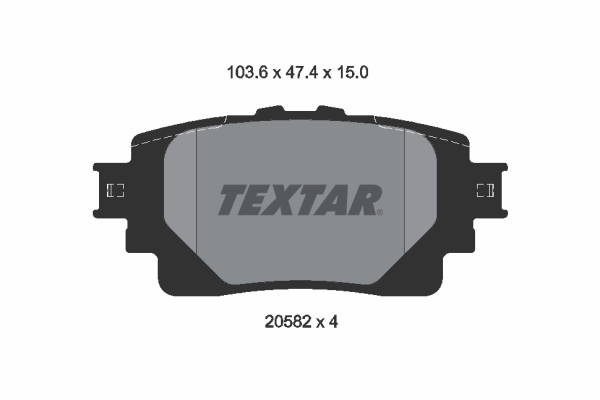Комплект гальмівних накладок, дискове гальмо   2058201   TEXTAR