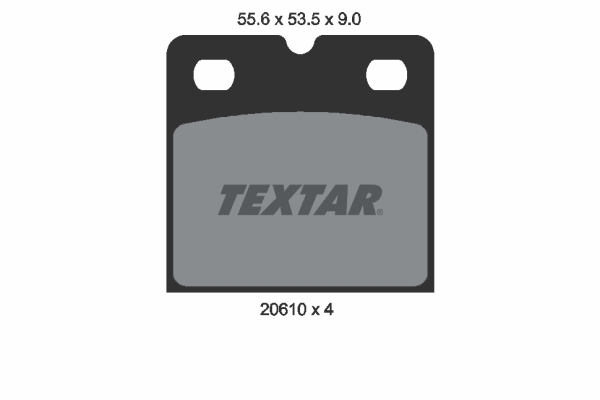 Комплект тормозных колодок, дисковый тормоз, TEXTAR, 2061005