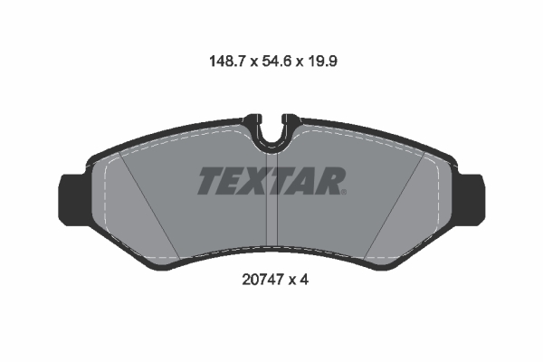 Комплект гальмівних накладок, дискове гальмо   2074701   TEXTAR