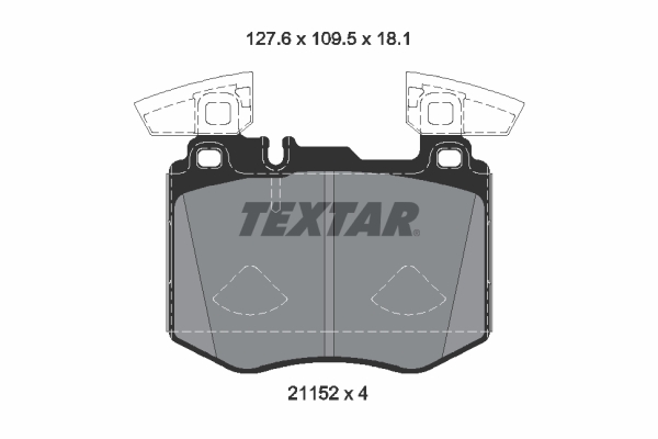 Комплект гальмівних накладок, дискове гальмо   2115201   TEXTAR