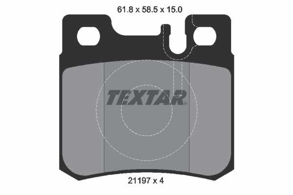 Комплект гальмівних накладок, дискове гальмо   2119701   TEXTAR