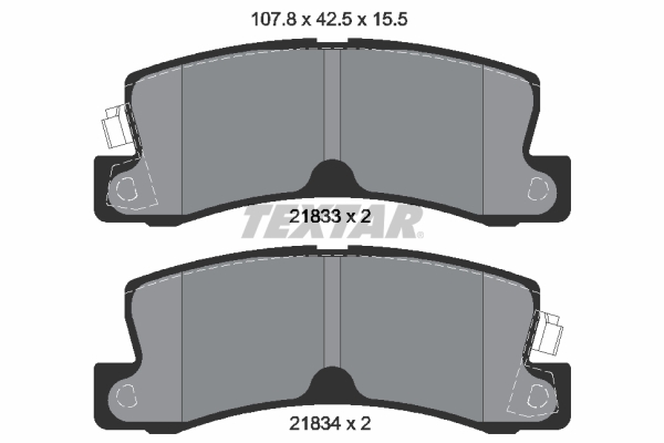 Комплект тормозных колодок, дисковый тормоз   2183301   TEXTAR
