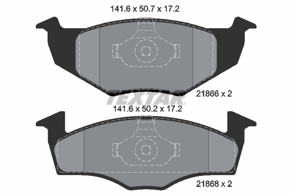 Комплект тормозных колодок, дисковый тормоз   2186602   TEXTAR