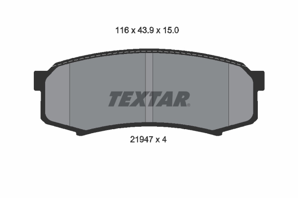 Комплект гальмівних накладок, дискове гальмо   2194701   TEXTAR