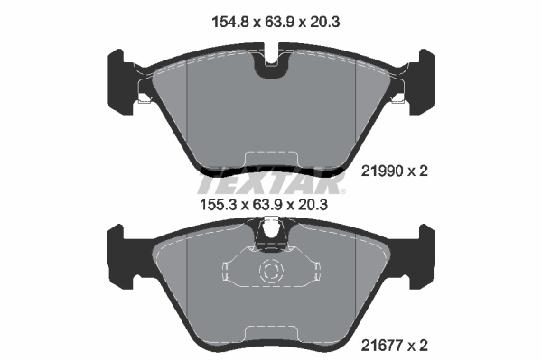Комплект тормозных колодок, дисковый тормоз   2199003   TEXTAR