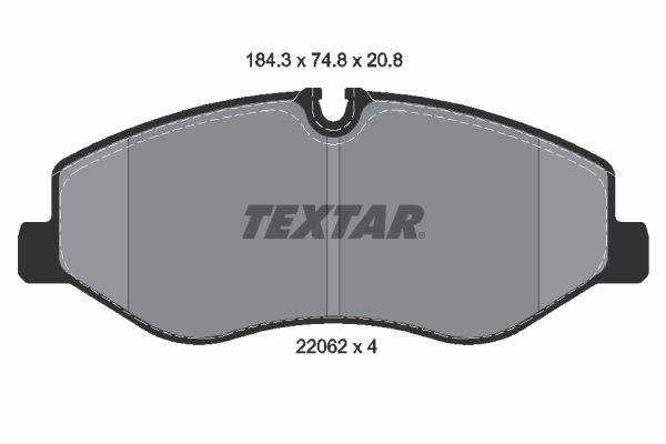 Комплект гальмівних накладок, дискове гальмо   2206201   TEXTAR