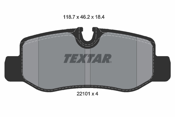 Комплект гальмівних накладок, дискове гальмо   2210101   TEXTAR