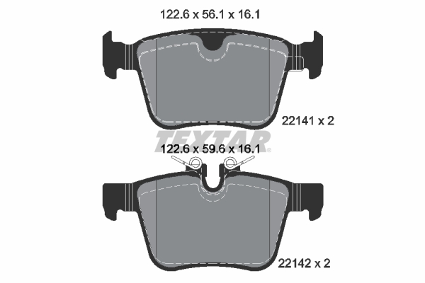 Комплект тормозных колодок, дисковый тормоз   2214101   TEXTAR