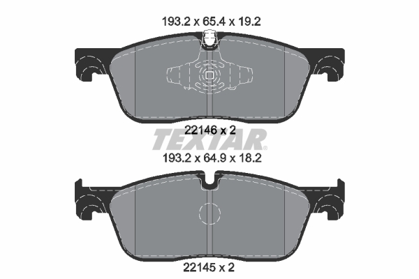 Комплект тормозных колодок, дисковый тормоз   2214601   TEXTAR
