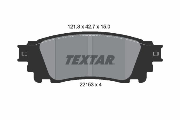Комплект гальмівних накладок, дискове гальмо   2215301   TEXTAR