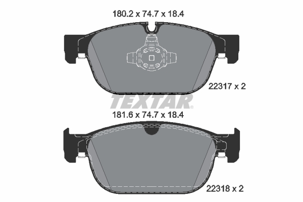 Комплект тормозных колодок, дисковый тормоз   2231701   TEXTAR