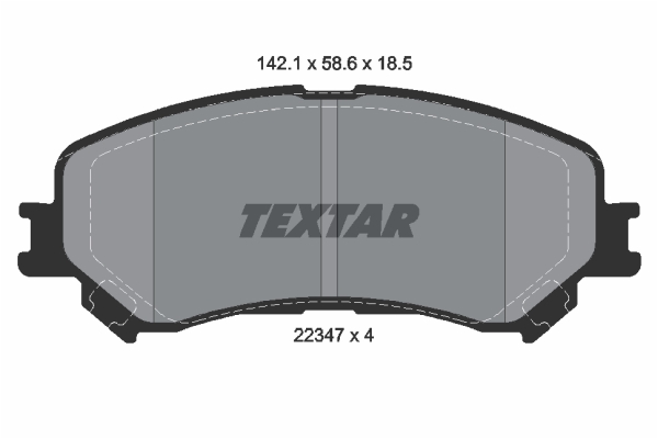 Комплект гальмівних накладок, дискове гальмо   2234701   TEXTAR