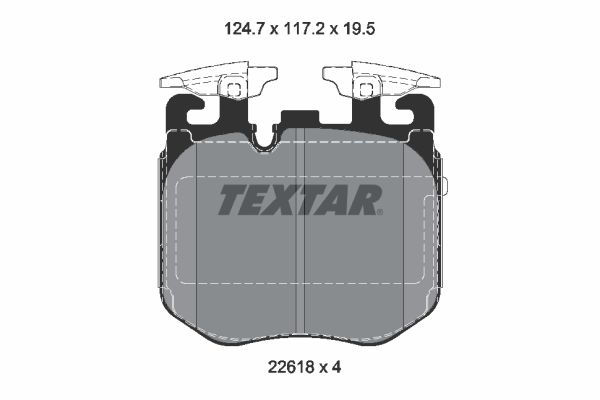 Комплект тормозных колодок, дисковый тормоз   2261801   TEXTAR