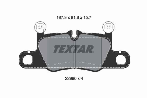 Комплект тормозных колодок, дисковый тормоз   2299001   TEXTAR
