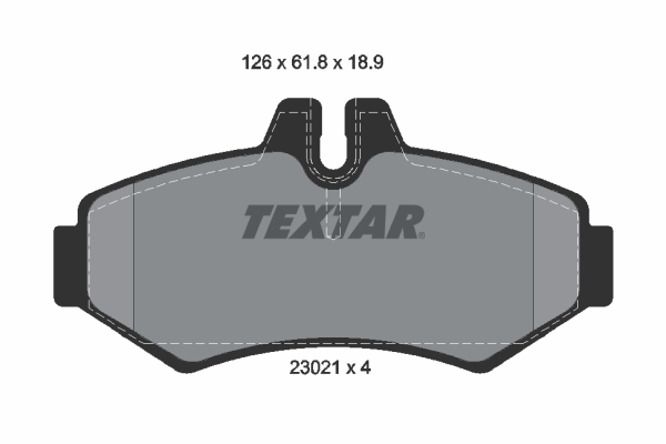 Комплект тормозных колодок, дисковый тормоз   2302101   TEXTAR