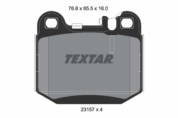 Комплект гальмівних накладок, дискове гальмо   2315702   TEXTAR