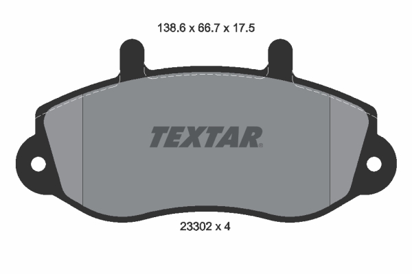Комплект гальмівних накладок, дискове гальмо   2330201   TEXTAR