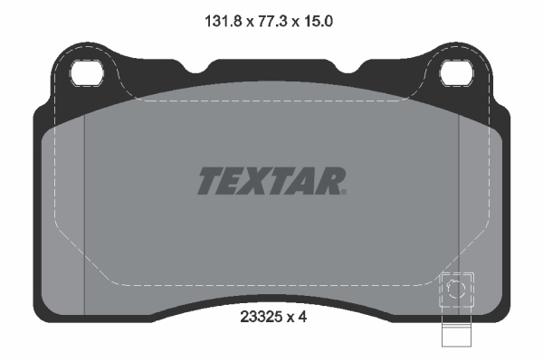 Комплект тормозных колодок, дисковый тормоз   2332501   TEXTAR