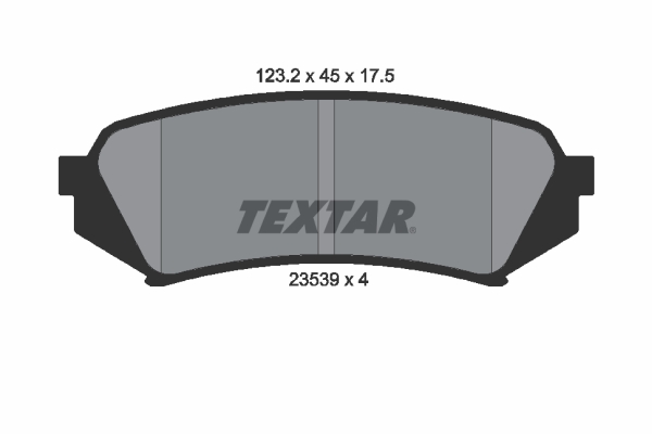 Комплект гальмівних накладок, дискове гальмо   2353902   TEXTAR