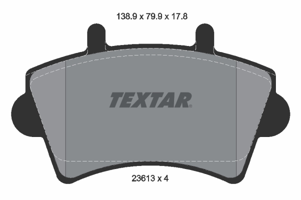 Комплект тормозных колодок, дисковый тормоз   2361301   TEXTAR