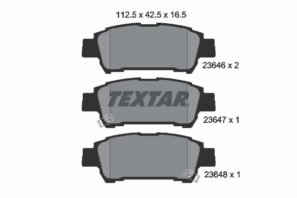 Комплект тормозных колодок, дисковый тормоз   2364601   TEXTAR