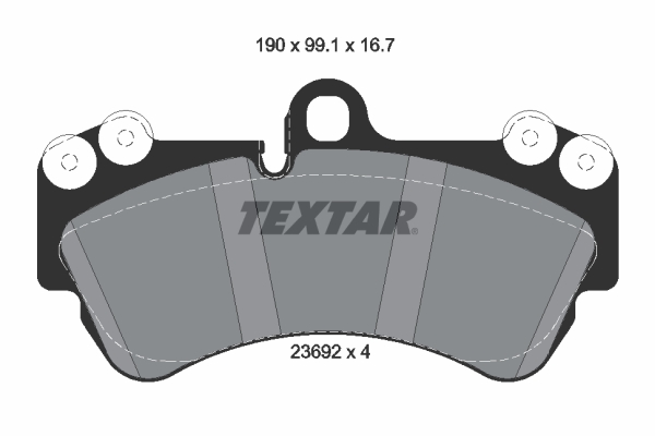 Комплект тормозных колодок, дисковый тормоз   2369202   TEXTAR