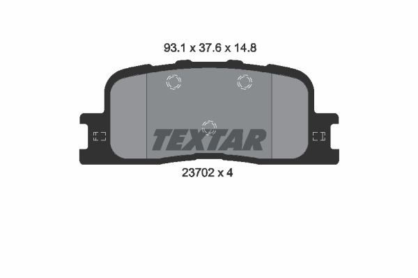 Комплект гальмівних накладок, дискове гальмо   2370205   TEXTAR