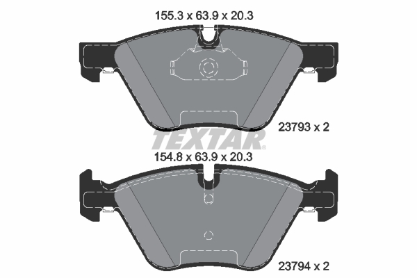 Комплект тормозных колодок, дисковый тормоз   2379301   TEXTAR