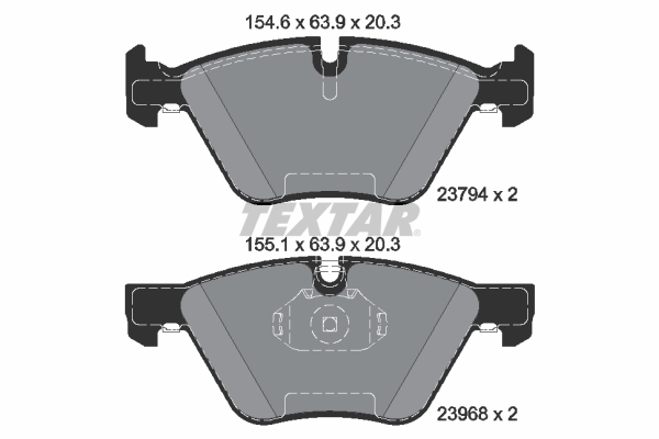 Комплект тормозных колодок, дисковый тормоз   2379401   TEXTAR