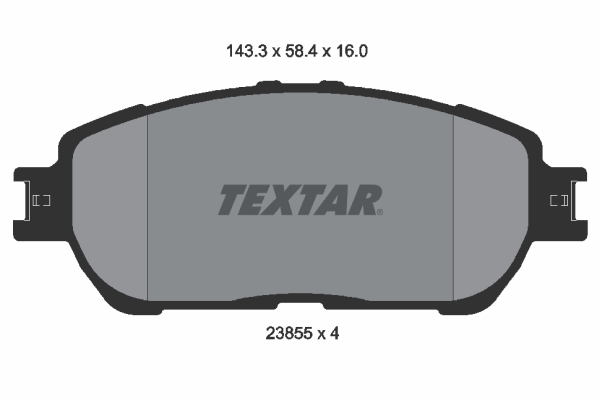 Комплект гальмівних накладок, дискове гальмо   2385501   TEXTAR