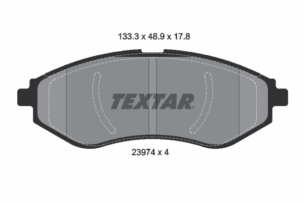 Комплект гальмівних накладок, дискове гальмо   2397401   TEXTAR