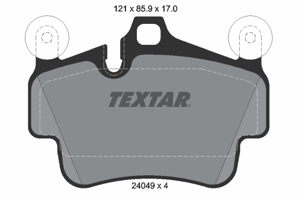 Комплект гальмівних накладок, дискове гальмо   2404901   TEXTAR