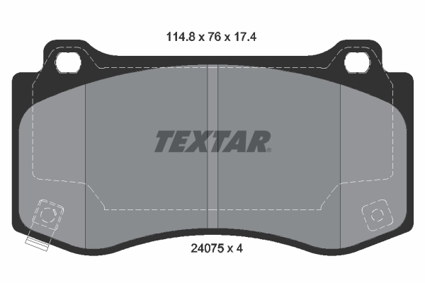 Комплект тормозных колодок, дисковый тормоз   2407501   TEXTAR