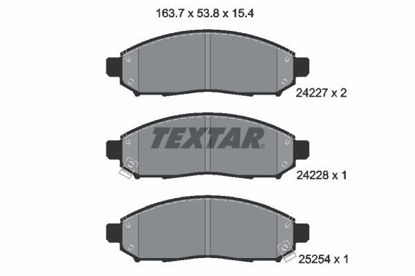 Комплект тормозных колодок, дисковый тормоз   2422704   TEXTAR