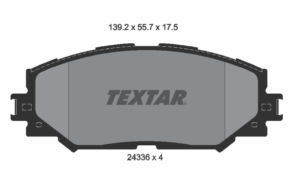 Комплект тормозных колодок, дисковый тормоз   2433601   TEXTAR
