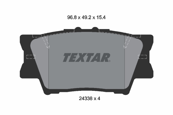 Комплект тормозных колодок, дисковый тормоз   2433801   TEXTAR